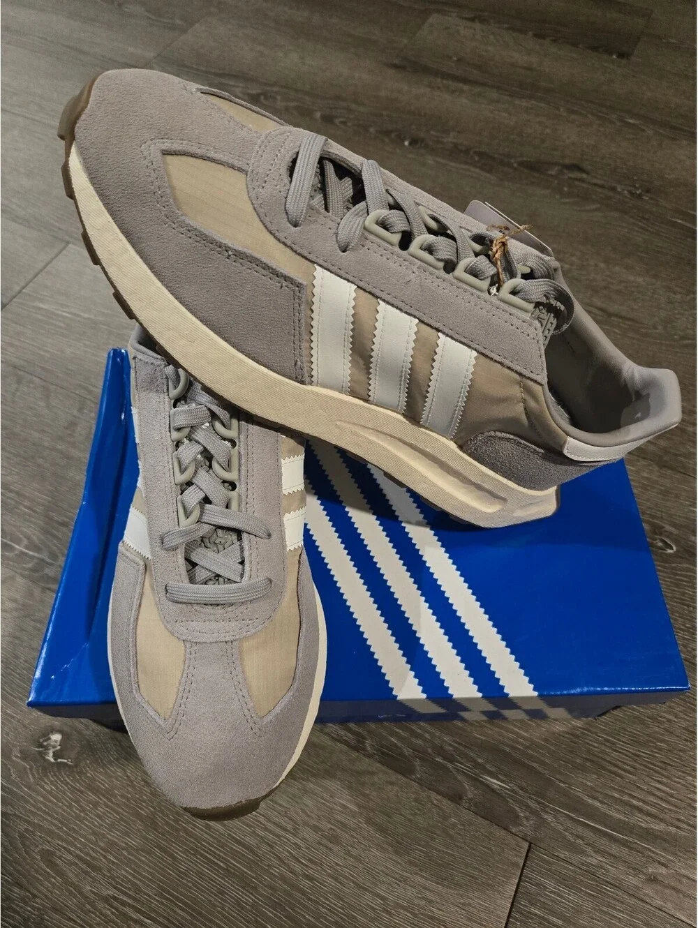 Adidas Retropy E5 Solid Grey Footwear White Men Size 9.5 Q47101 Boost Box